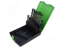 Drill set | for metal | high speed steel HSS-TiaIN | 1÷10mm | 28pcs.