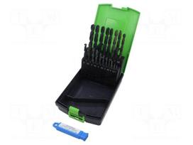 Drill set | for metal | high speed steel | plastic cassette | 1÷10mm