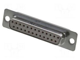 Connector: D-Sub | PIN: 25 | plug | female | straight | soldering | 7.5A