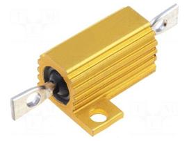 Resistor: wire-wound | with heatsink | screw | 100mΩ | 10W | ±5% | 160V