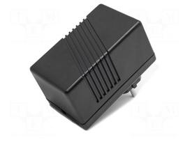 Enclosure: for power supplies | X: 56.5mm | Y: 95.5mm | black