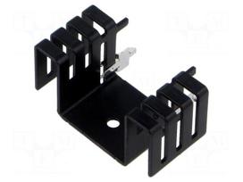 Heatsink: extruded | U | black | L: 23.62mm | W: 48.26mm | H: 24.13mm