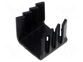 Heatsink: extruded | black | L: 19mm | W: 22mm | H: 19mm | aluminium