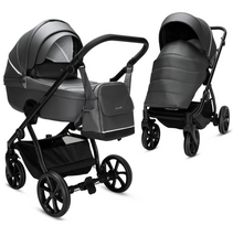 NOORDI universalus vežimėlis FJORDI V2 Shadow Grey leather, 2in1, 1642819