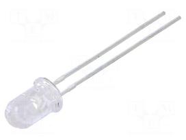 LED | red | 5mm | 80÷200mcd | 20° | Front: convex | 1.9÷2.3VDC | 5x8.6mm