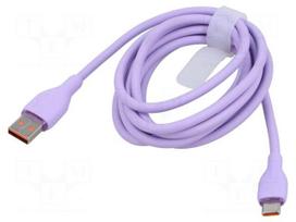 Cable | High Speed,USB 2.0 | USB A plug,USB C plug | 2m | violet