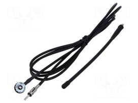 Antenna: automotive | 240mm | AM,FM | universal | rubber mast | 2.5m
