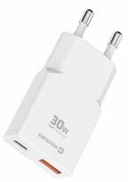 Swissten Slim Travel GaN USB-C / USB Charger 30W