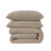 Chevron Teddy patalynės komplektas - 140x200 / Antracitas