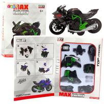 Žaidimų zona | PC | Konsolės | Priedai // Žaislai ir žaidimai vaikams // Motocykl Do Składania Skręcania Metal 1:14 DIY Zielono-Czarny