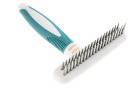 Gimdog Dematting Rake Double 11x16,5cm grėblys su 2 eil. stambių sukamų dantų