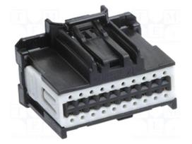 Contact | female | tinned | in-tray | crimped | black