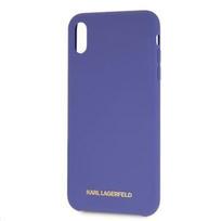 Nugarėlės dėklai Karl Lagerfeld Apple iPhone XS Max Gold Logo Silicone Case Violet