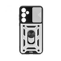 Nugarėlės dėklai iLike Samsung Galaxy A35 Protective Case With Camera Protection And Ring White
