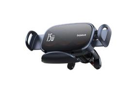 Automatinis laikiklis Baseus  LightChaser BS-CM029 car holder with triple coil inductive charger Black