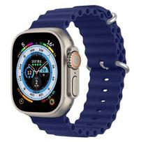 Dirželis Dux Ducis  Strap Watch Strap 8 / 7 / 6 / 5 / 4 / 3 / 2 / SE (45 / 44 / 42mm) Silicone Band Bracelet Navy Blue