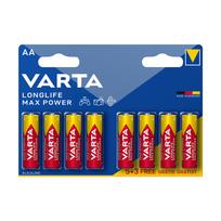 VARTA Longlife Max Power Alkaline Battery AA B5+3 | Price for 8 pcs