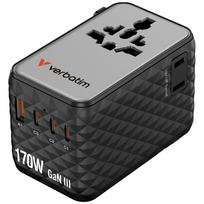 Verbatim Travel Adapter EU / UK / US / 2x USB-A / 3x USB-C 70W