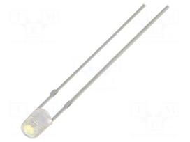 LED | white cold | 3mm | 5800÷7000mcd | 60° | Front: convex | 2.9÷3.4VDC