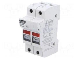 Fuse base | 10x38mm | for DIN rail mounting | 30A | 600VAC | Poles: 2