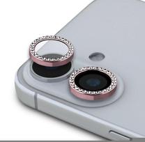 Apsauginiai stiklai Guess Apple iPhone 16/16 Plus Fixed Glliter Protective Lens Pink
