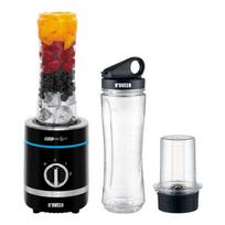 Smulkintuvai iLike  SB1000 Sport Blender 300W Ice Crushing + Pulse Grinder & 2x600ml Bottles LED BPA-Free Black