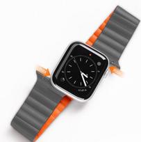 Dirželis Dux Ducis Apple Magnetic Strap Watch Strap 7/6/5/4/3/2 / SE (41/40 / 38mm) Magnetic Grey Orange