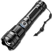 LED žibintuvėlis Elight  Tactical USB Flashlight XHP50 1500LM Waterproof 18650 Battery Long Range Black