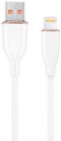 Cable Gembird Premium silicon USB-A Male - 8-pin Male 1.5m White