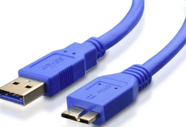 Cable Brackton USB-A Male - USB Micro B Male 1m Blue