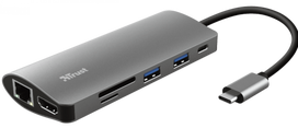Docking station Trust Dalyx 7-in-1 USB-C Silver