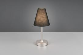 Trio Kenny LED table lamp brushed steel/black rechargeable gaismeklis R53621102 4017807655056