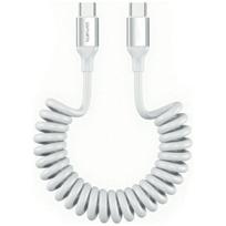 4smarts USB-C Spiral Data and Charging Cable 1.35m / 240W / White