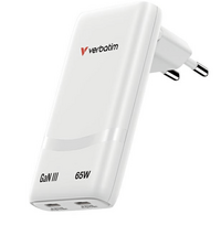 Verbatim Fold n Go Mains Charger USB-C 65W white
