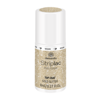 STRIPLAC TOP COAT GOLD GLITTER blizgus viršutinis sluoksnis su auksiniu spindesiu