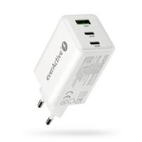 Charger GaN 1 x USB, 2 x USB-C Quick Charge 4+ 65W white