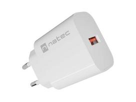 SIENINIS ĮKROVIKLIS NATEC RIBERA 1X USB-A 18W BALTAS