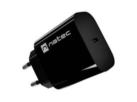 SIENINIS ĮKROVIKLIS NATEC RIBERA 1X USB-C 20W JUODAS