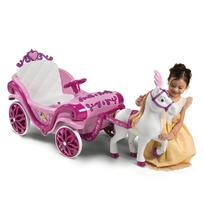 Huffy Elektrinė Disney Princess karieta su arkliu 6 V rožinė