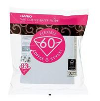 Hario V60 Kūgis Vienkartinis kavos filtras Balta 100 vnt