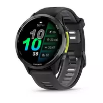 Garmin Forerunner / Carbon Gray DLC Titanium with Black/Translucent Whitestone Band