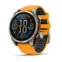 Garmin Fenix 8 / 47 mm / AMOLED | Sapphire / Titanium with Spark Orange/Graphite GPS laikrodis