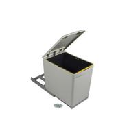 Rūšiavimo šiukšliadėžė, 16 l, apatinio tvirtinimo, automatiškai atsidaranti, plastikas, pilka