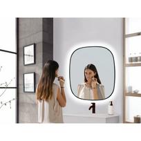 Veidrodis su LED apšvietimu SHARON 600X700MM juodu rėmeliu 5700K