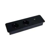 Rozečių blokas baldams TAOBOX 2x Schuko lizdai 1x USB A, 1x USB-C 1.5m juodas