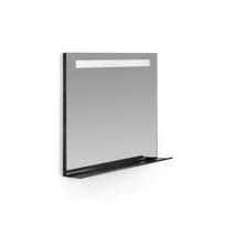 Veidrodis su LED apšvietimu CAROL 800 x 800 mm,  4000 K, juodas rėmas