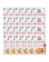 BRIT Care Fillets in gravy 24 x 85 g su kalakutiena ir lašiša padaže