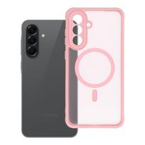 FULL MATTE MAG COVER magnetinis dėklas telefonui, suderinamas su MagSafe, skirtas SAMSUNG A56, šviesiai rožinis
