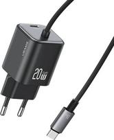 Usams Charger 20W GaN Fast cable included black