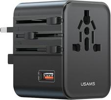 Usams Travel adapter 25W US/AU/EU/UK black